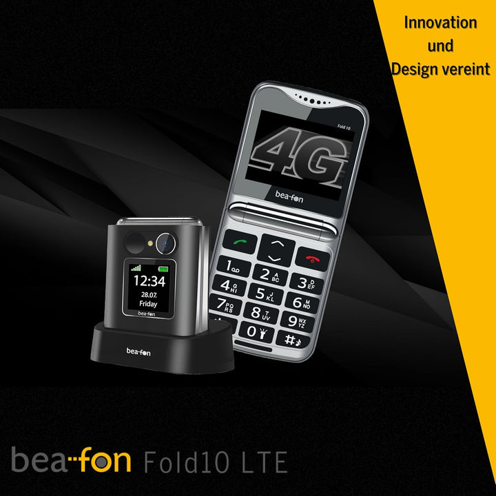 Beafon, Fold10 LTE, Klapphandy, SOS Notruftaste, XL Farbinnendisplay2,2 (5,58cm), XL Farbaussendispa