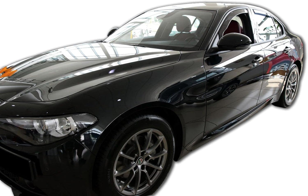 J&J AUTOMOTIVE | Windabweiser Passend Für Giulia 952 ab 2016, Heko Regenabweiser, Schwarz, Getönt, S