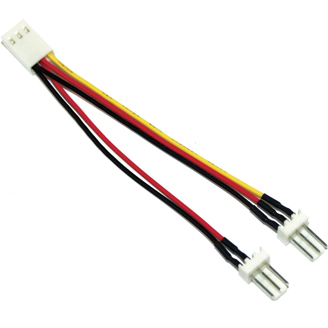 InLine 33433L 100er Pack Lüfter Adapterkabel, 3pol Molex Buchse an 2x 3pol Molex Stecker, bulk