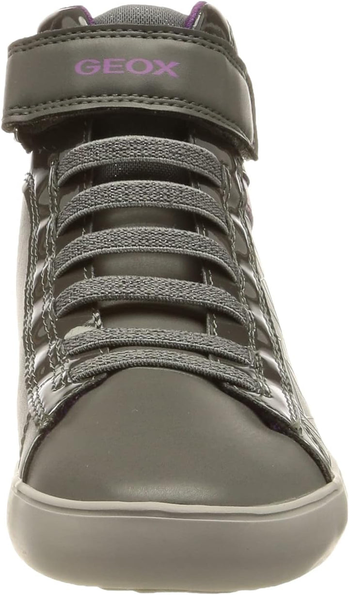 Geox Mädchen J Gisli Girl A Sneakers 25 EU Dk Grey Cyclamen, 25 EU Dk Grey Cyclamen
