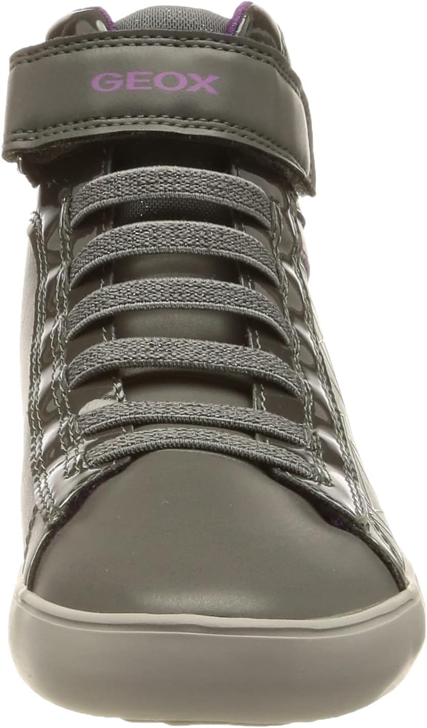 Geox Mädchen J Gisli Girl A Sneakers 26 EU Dk Grey Cyclamen, 26 EU Dk Grey Cyclamen