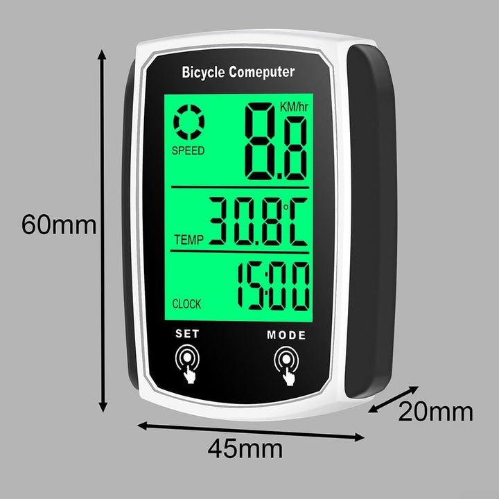Fahrradcomputer Fahrrad Wasserdicht Kabelgebundener Tachometer Fahrrad Kilometerzähler mit LCD Displ