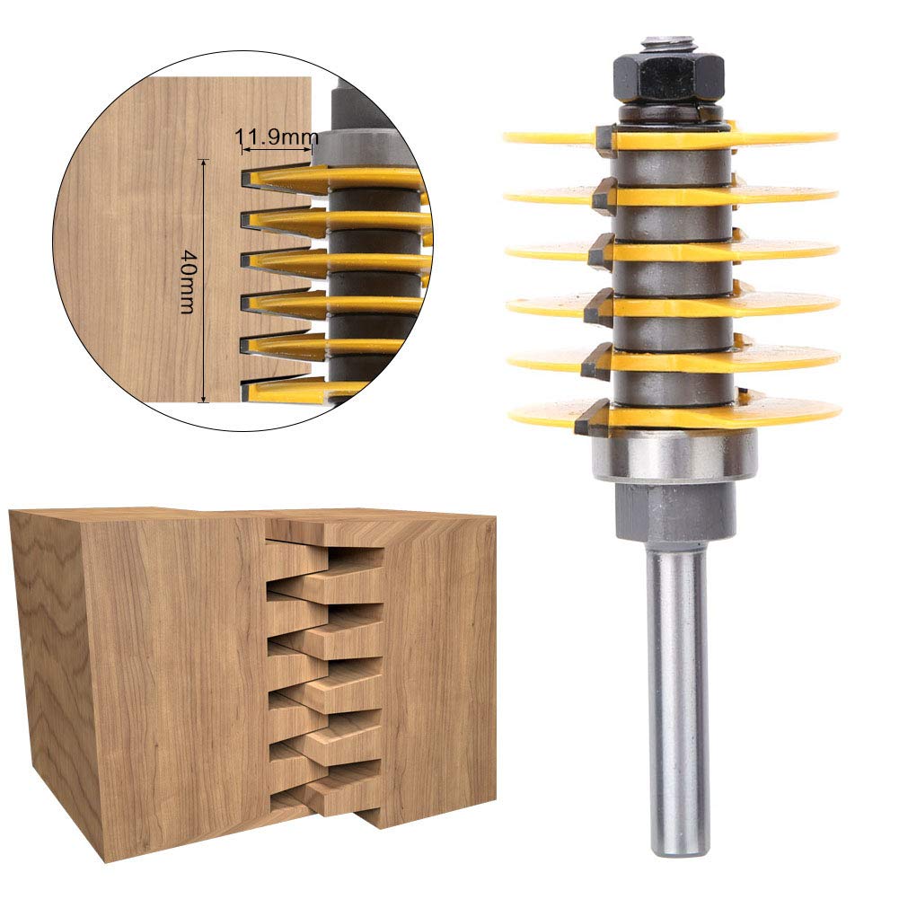 Fräser, 8 mm Schaft-Keilzinkenfräser, verstellbares Massivholz für Holzbearbeitungsplatten
