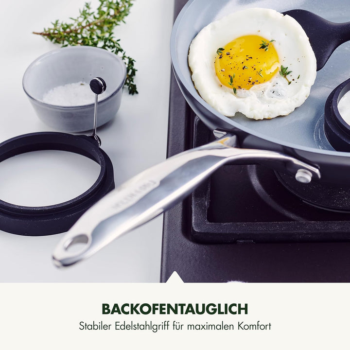 GreenPan Valencia Pro Harteloxierte Gesunde Keramik Antihaft 30 cm Bratpfanne, PFAS-frei, Edelstahl-