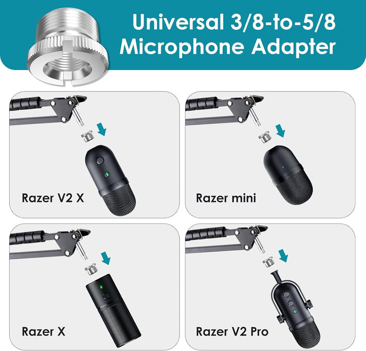 Seiren V3 Mini Mikrofonarm - Boom Arm kompatibel mit Seiren Mini, Seiren V3 Mini/Chroma, Razer Seire