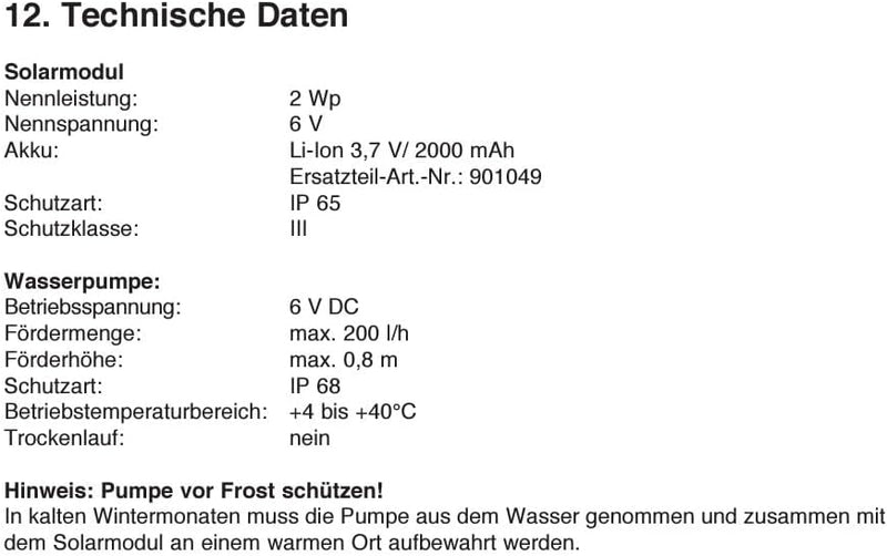 Solar Gartenbrunnen mit Vogelpaar und LED Beleuchtung - Vogeltränke - Solarmodul 2 Wp - Akku 3,7V/ 2