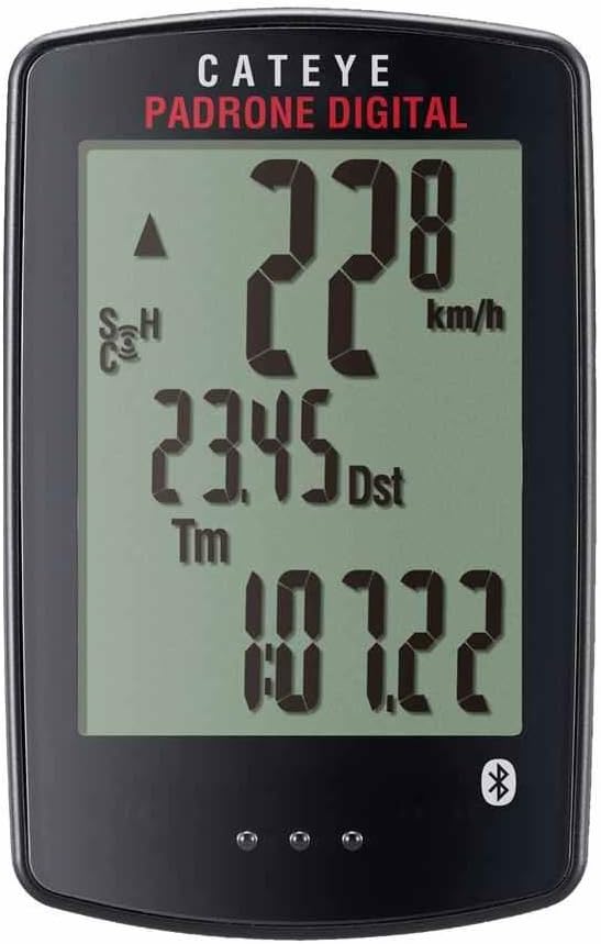 Cateye Padrone Digital Wireless CC-PA400B Speed & Cadence Fahrradcomputer, Schwarz, Einheitsgrösse