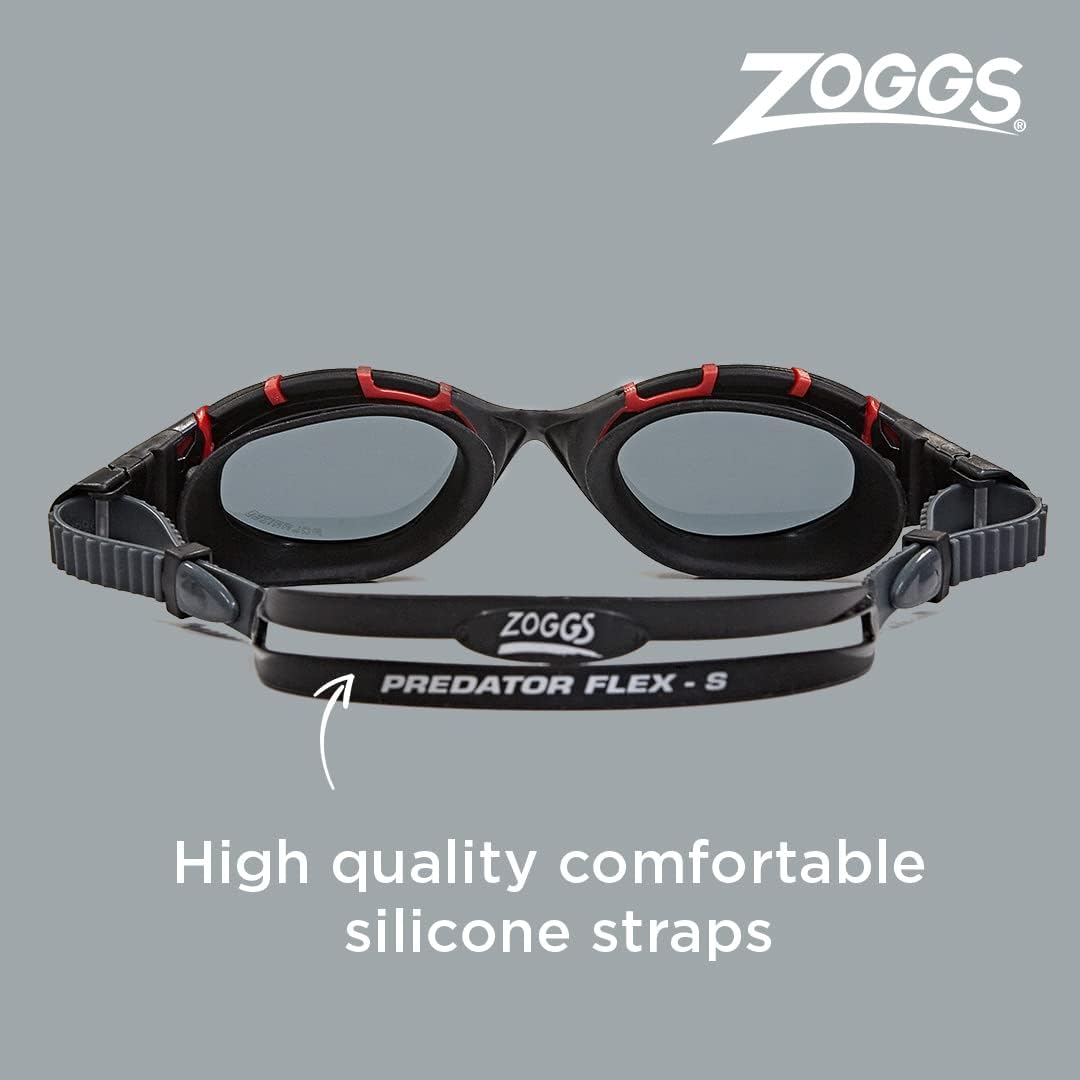 Zoggs Predator Flex Polarized Ultra-Smaller Fit Schwimmbrillen S Red / Black / Copper Polarized, S R
