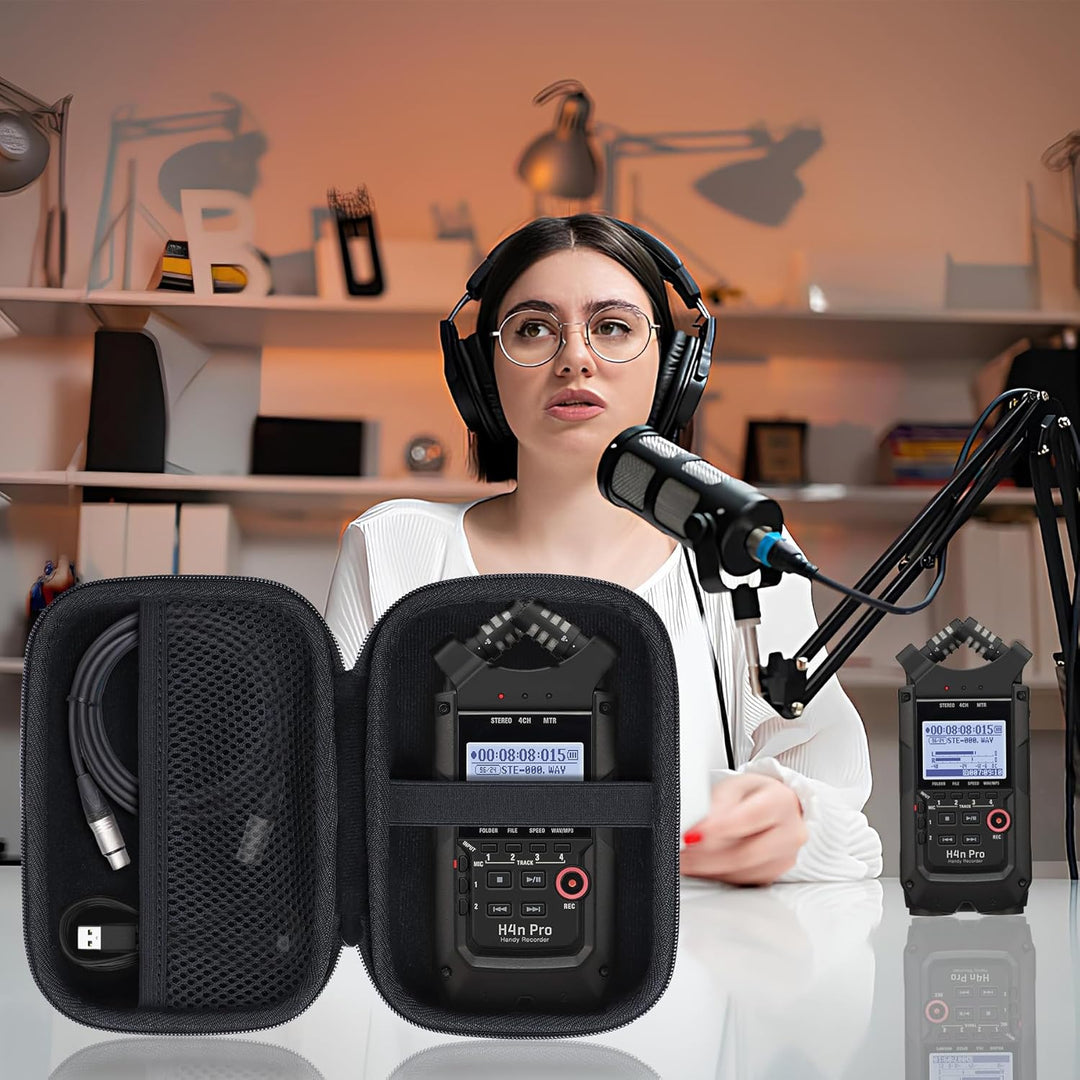Hart Schutz Hülle Etui Tasche für Zoom H4N PRO Digital Multitrack Aufnahmegerät Schwarz Etui M, Schw