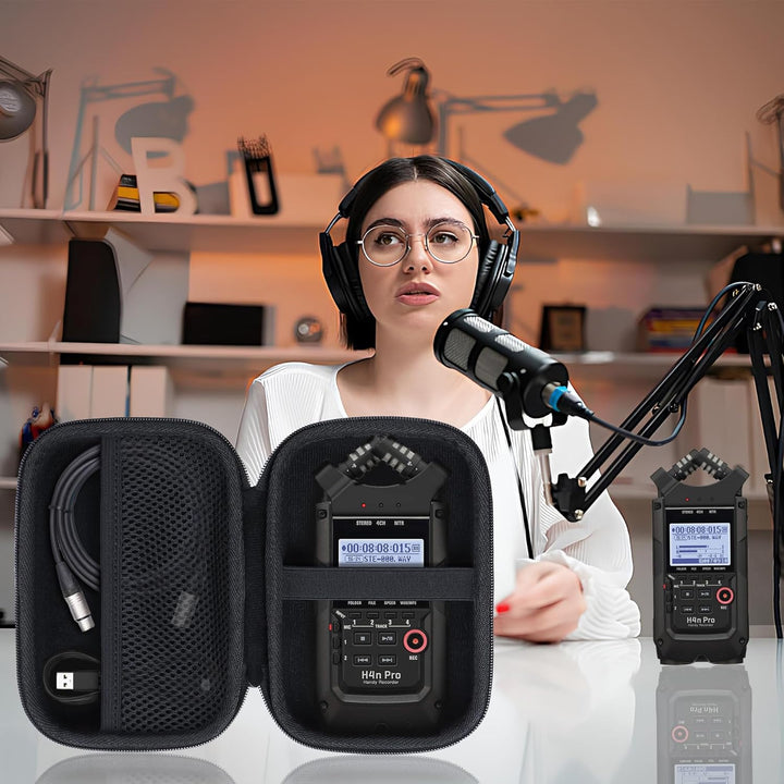 Hart Schutz Hülle Etui Tasche für Zoom H4N PRO Digital Multitrack Aufnahmegerät Schwarz Etui M, Schw