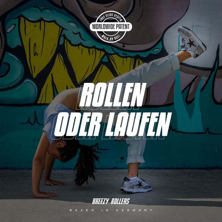 BREEZY ROLLERS Schuhe mit Rollen für Kinder I Rollschuhe-Sneaker Kids I Von Kinder Strassen-Schuhen