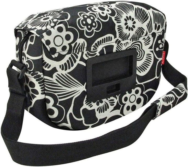 KLICKfix FunBag Handlebar Bag Fleur Black Single, Fleur Black Single