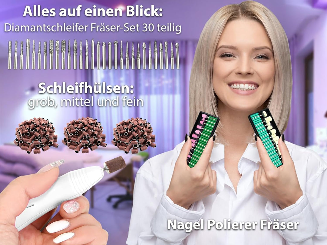 Pediküre-Set Fusspflegegerät Fräser Komplett-Set für die Fusspflege Hornhautentfernung und Maniküre