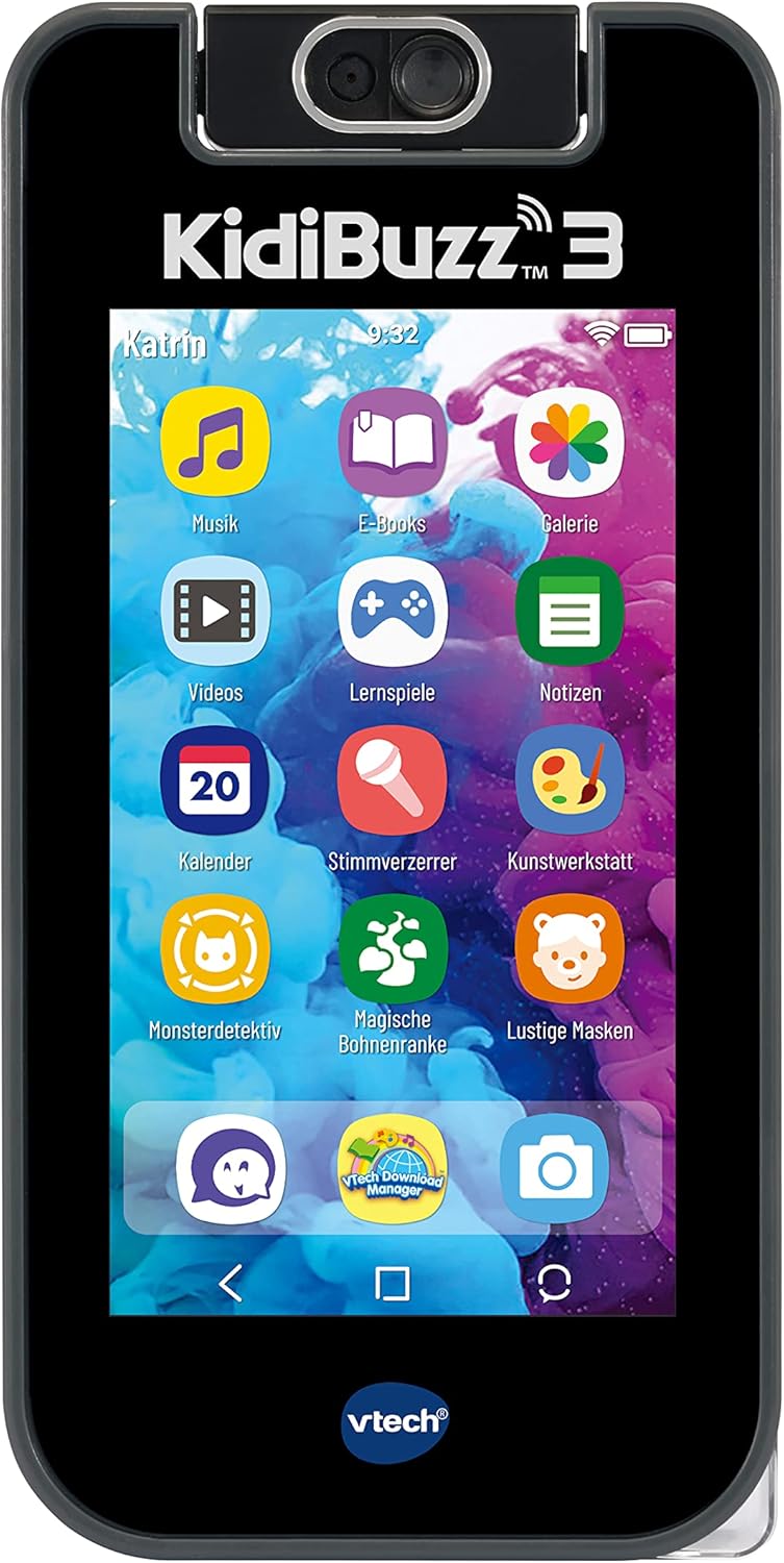 VTech KidiBuzz 3 – Multifunktions-Messenger für Kinder – Mit sicherem Internetbrowser, Lernspielen,