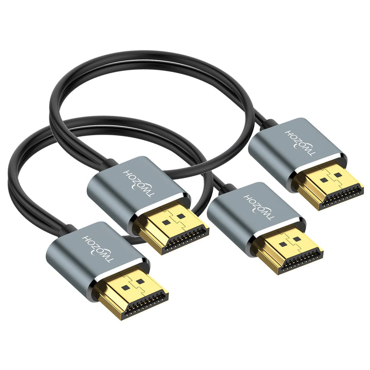 Twozoh Flexibles und Schlankes HDMI Kabel 10M 2 Stück, Ultradünnes HDMI Kabel unterstützt High Speed