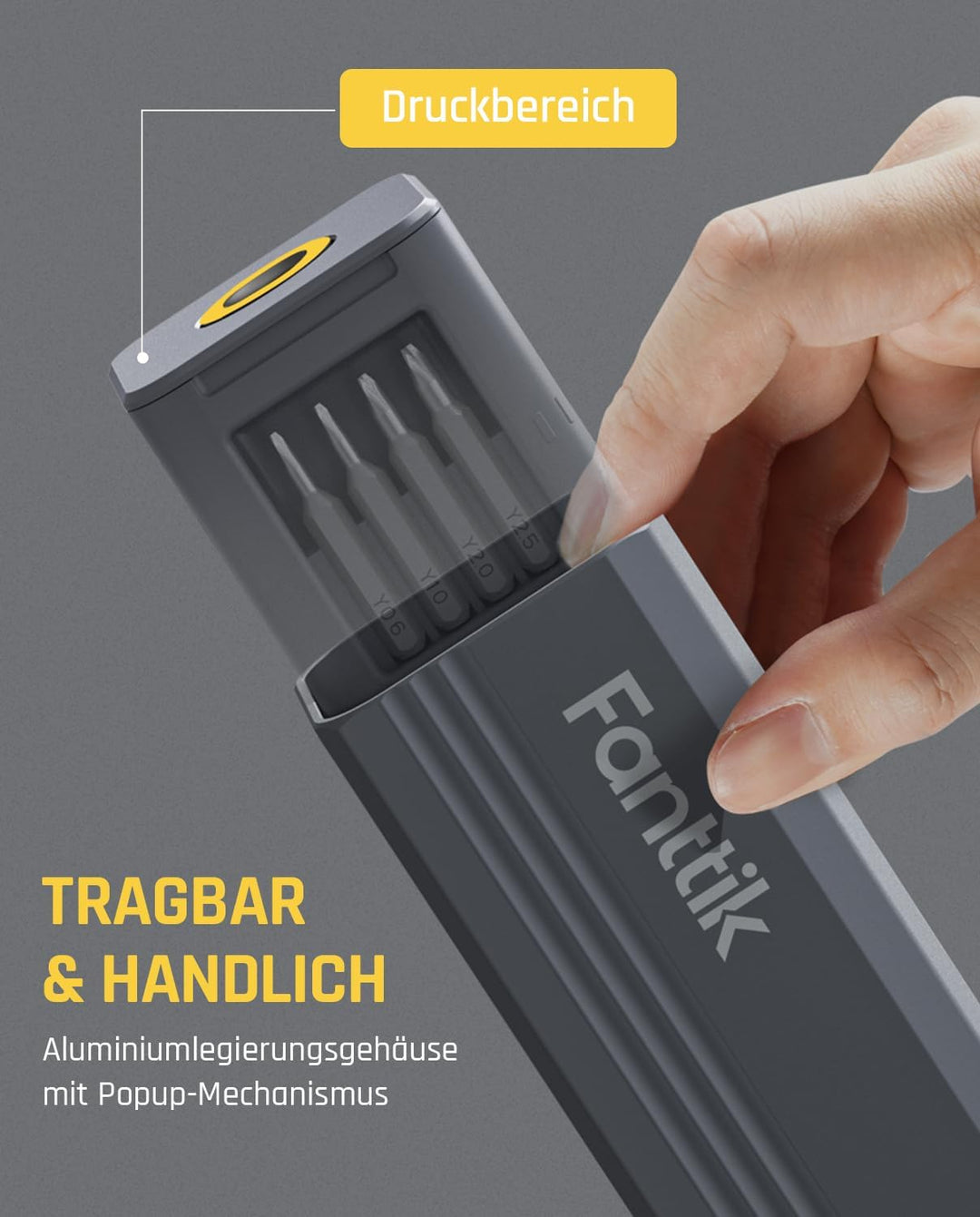Fanttik X5 Max HANDBUCH Feinmechaniker Schraubendreher Set,50-in-1 magnetische Bits, kleiner Schraub