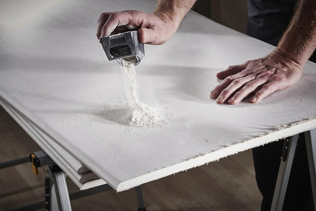 wolfcraft Blockhobel I 4013000 I Der extrabreite Einhandhobel für Gipskarton, Blockhobel