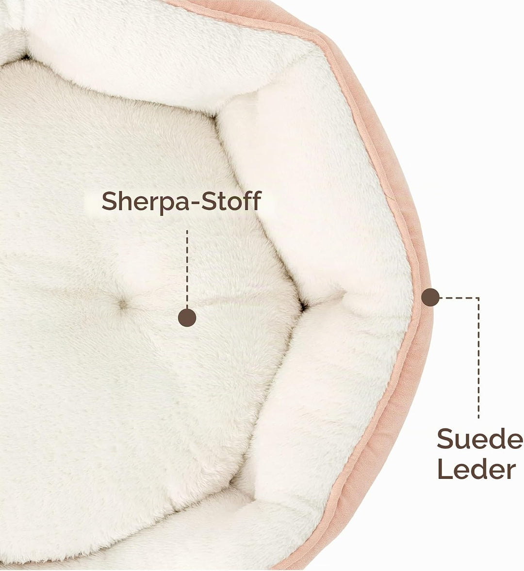BEDSURE Katzenbett waschbar Katzen Bettchen - 51x48x15cm Katzenkorb mit zweiseitig Innenkissen Katze