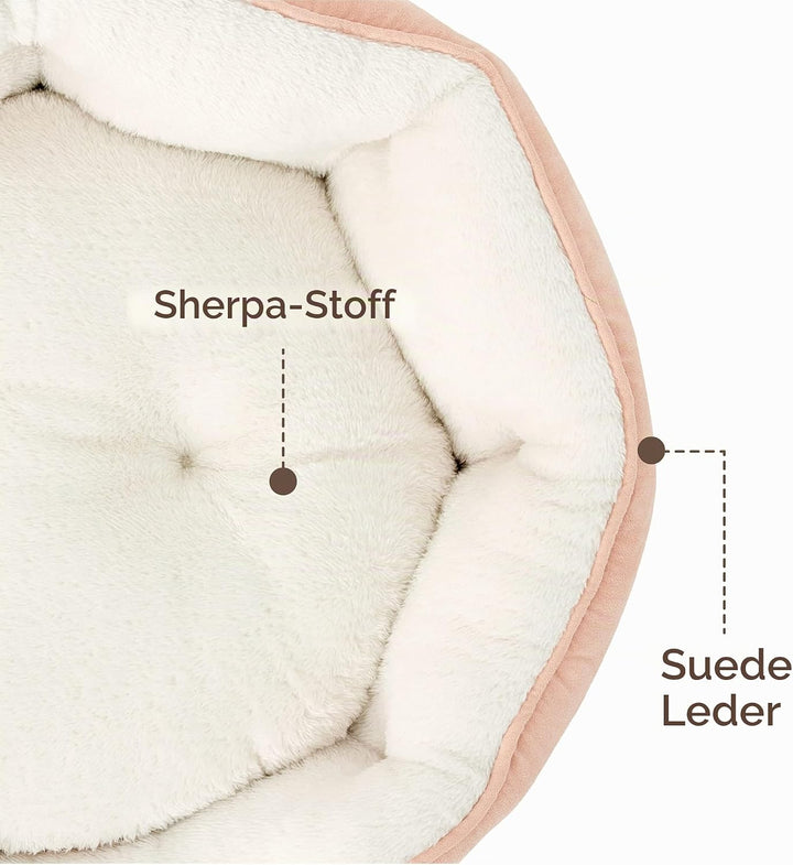 BEDSURE Katzenbett waschbar Katzen Bettchen - 51x48x15cm Katzenkorb mit zweiseitig Innenkissen Katze