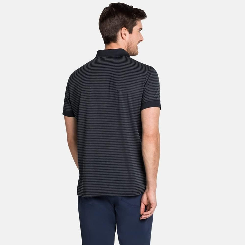 Odlo Herren Nikko_550312 Kurzarm Polo Shirt S Black - Odlo Steel Grey - Stripes, S Black - Odlo Stee