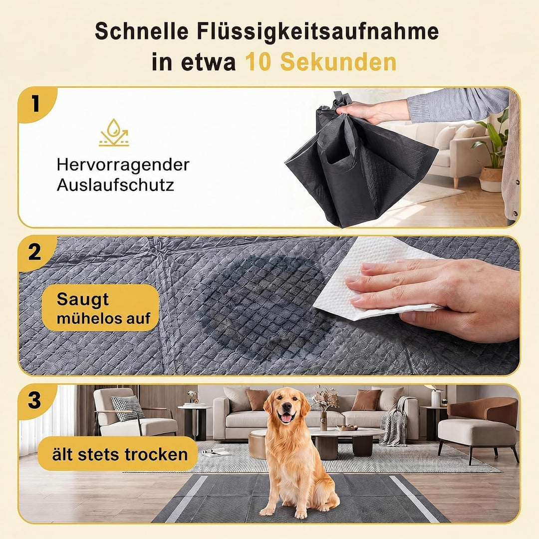 Wwelpenunterlagen, PIPI Matten für Hunde | 6-lagige PIPI Pads Puppy Unterlagen mit Aktivkohle Traini
