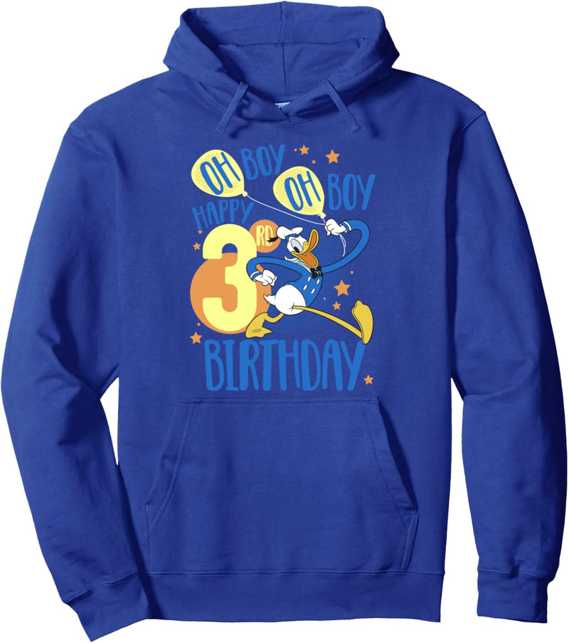 Disney Donald Duck Happy 3rd Birthday Oh Boy Oh Boy Pullover Hoodie