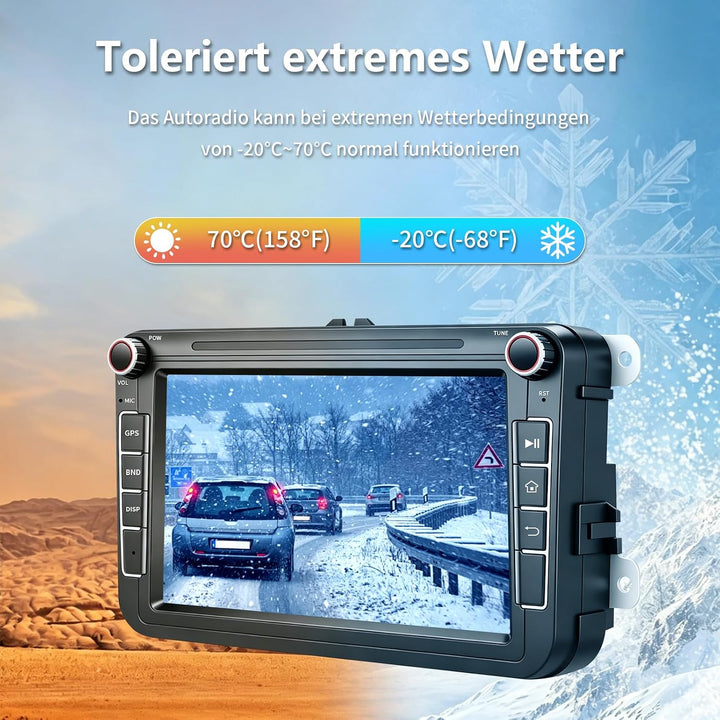 8 Zoll Android 15 8+128G Autoradio mit Qualcomm Chip Bildschirm für Golf 5 Golf 6 VW T5 VW Polo 6R G