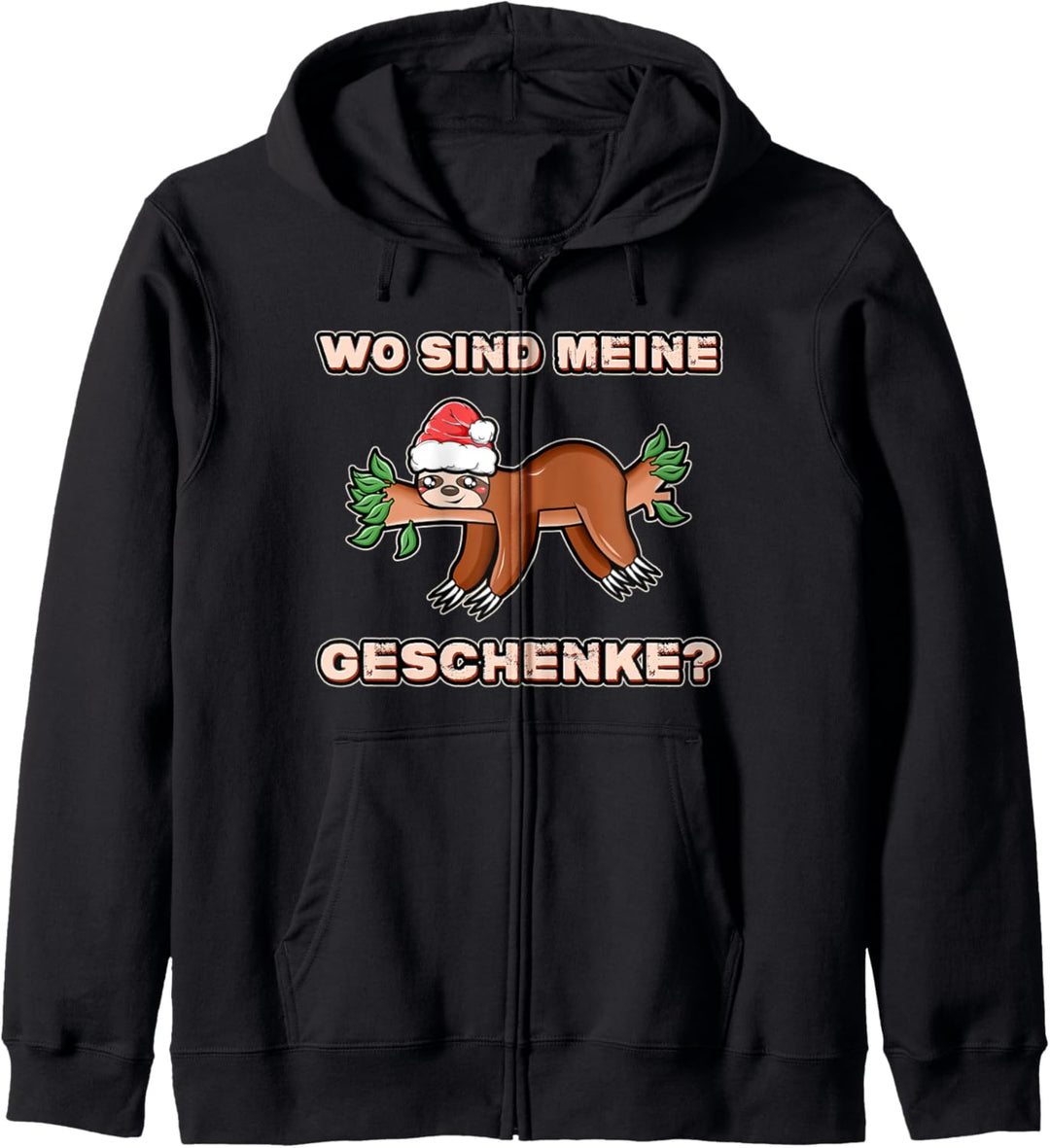 Christmas Faultier Lustiges Xmas süsser Faultiere Weihnachten Kapuzenjacke