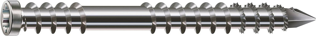 SPAX Terrassenschraube aus Edelstahl rostfrei A4, 6,0 x 50 mm, 100 Stück, T-STAR plus, Zylinderkopf,