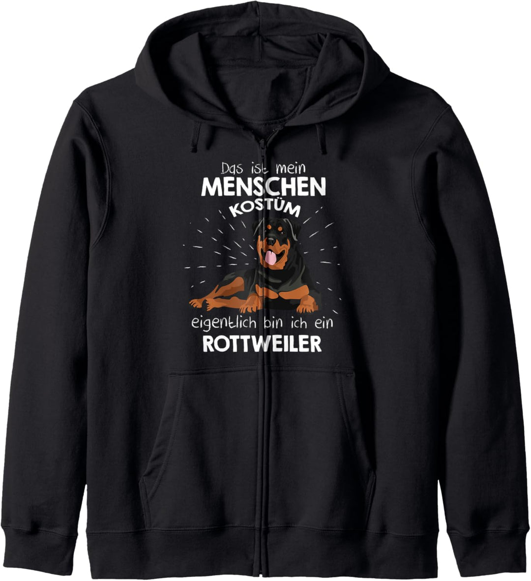 Mein Menschen Kostüm Bin ich ein Rottweiler, Halloween Kapuzenjacke