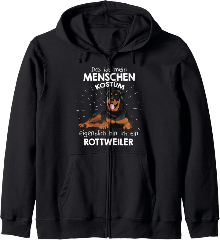 Mein Menschen Kostüm Bin ich ein Rottweiler, Halloween Kapuzenjacke