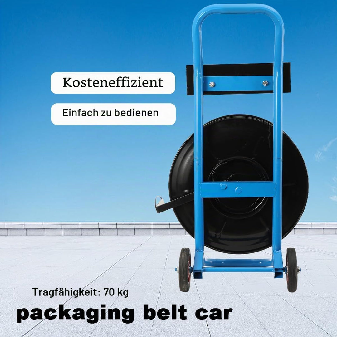 Abrollwagen Umreifungswagen für PP PET Polyesterfaserband Umreifungsbänder Umreifungsgerät, Fahrbare