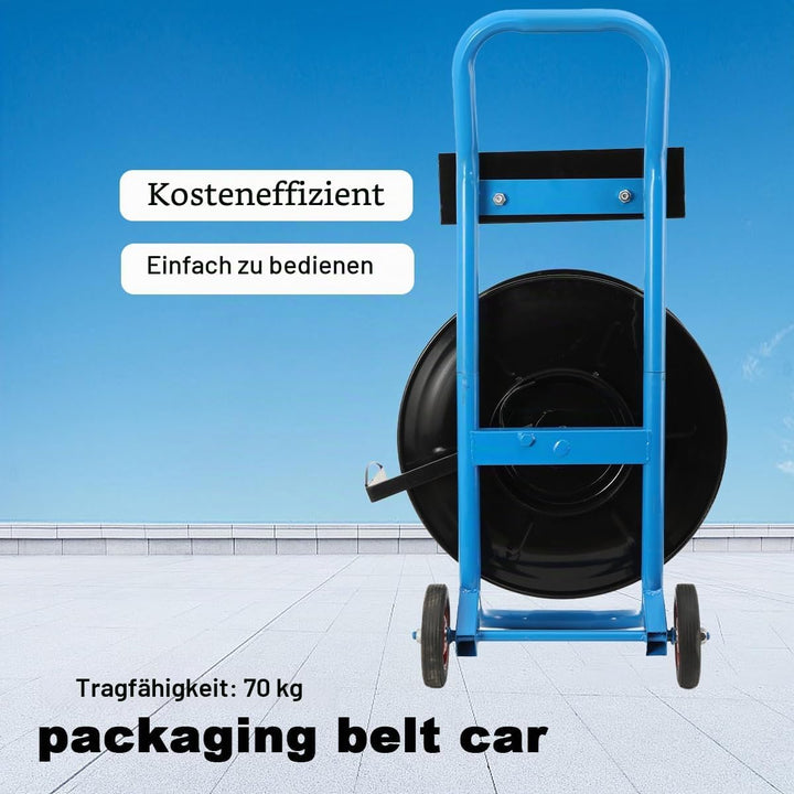 Abrollwagen Umreifungswagen für PP PET Polyesterfaserband Umreifungsbänder Umreifungsgerät, Fahrbare
