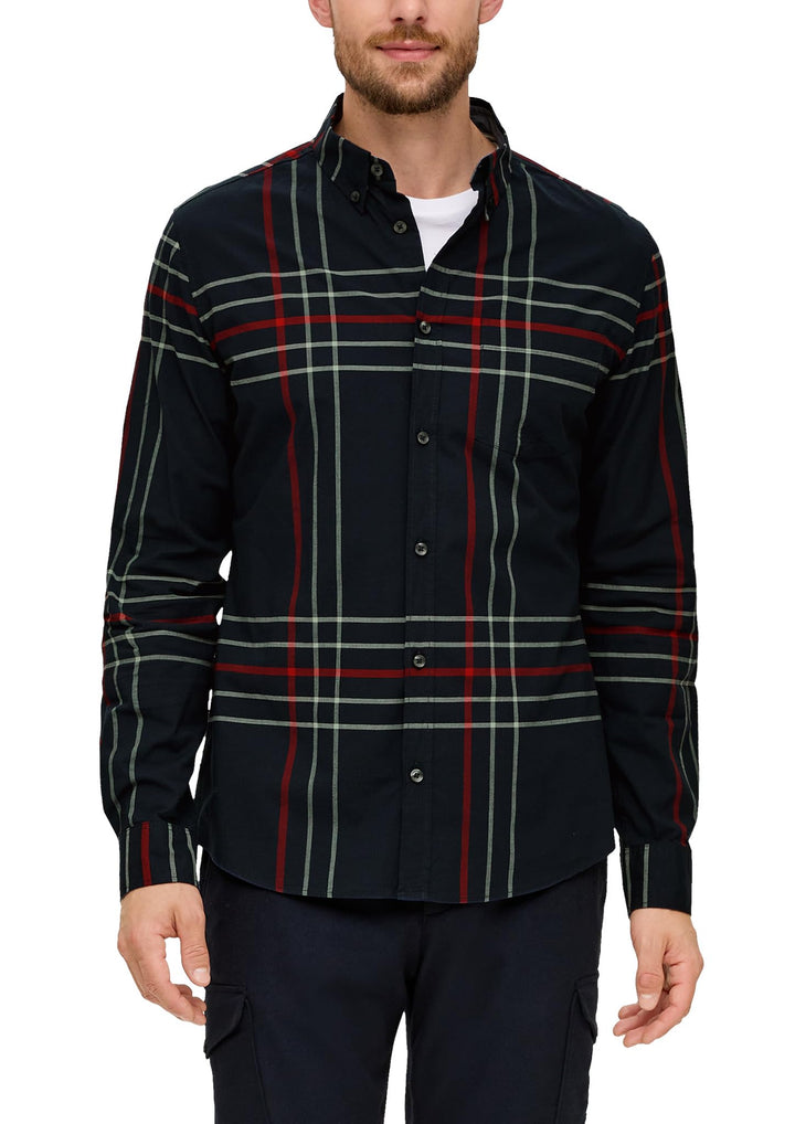 s.Oliver Herren Hemd Langarm, Slim Fit S Blau, S Blau