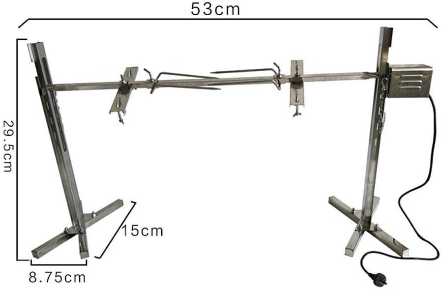 kangten Edelstahl Spanferkelgrill Grillspiess Motor Lammgrill BBQ Grill Barbecue 15W 30KG für Lagerf