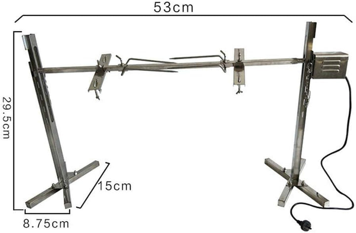 kangten Edelstahl Spanferkelgrill Grillspiess Motor Lammgrill BBQ Grill Barbecue 15W 30KG für Lagerf