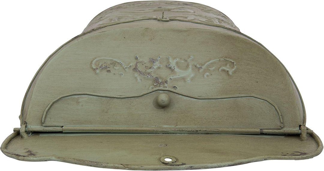 Creative Co-Op DA3571 Briefkasten, geprägt, 25,4 x 39,4 cm, Aqua, Aqua 10" x 15.5"