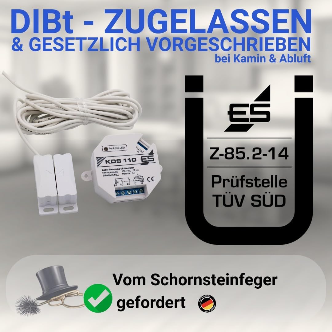Schabus Kabel-Abluftsteuerung KDS110 1150W Weiss