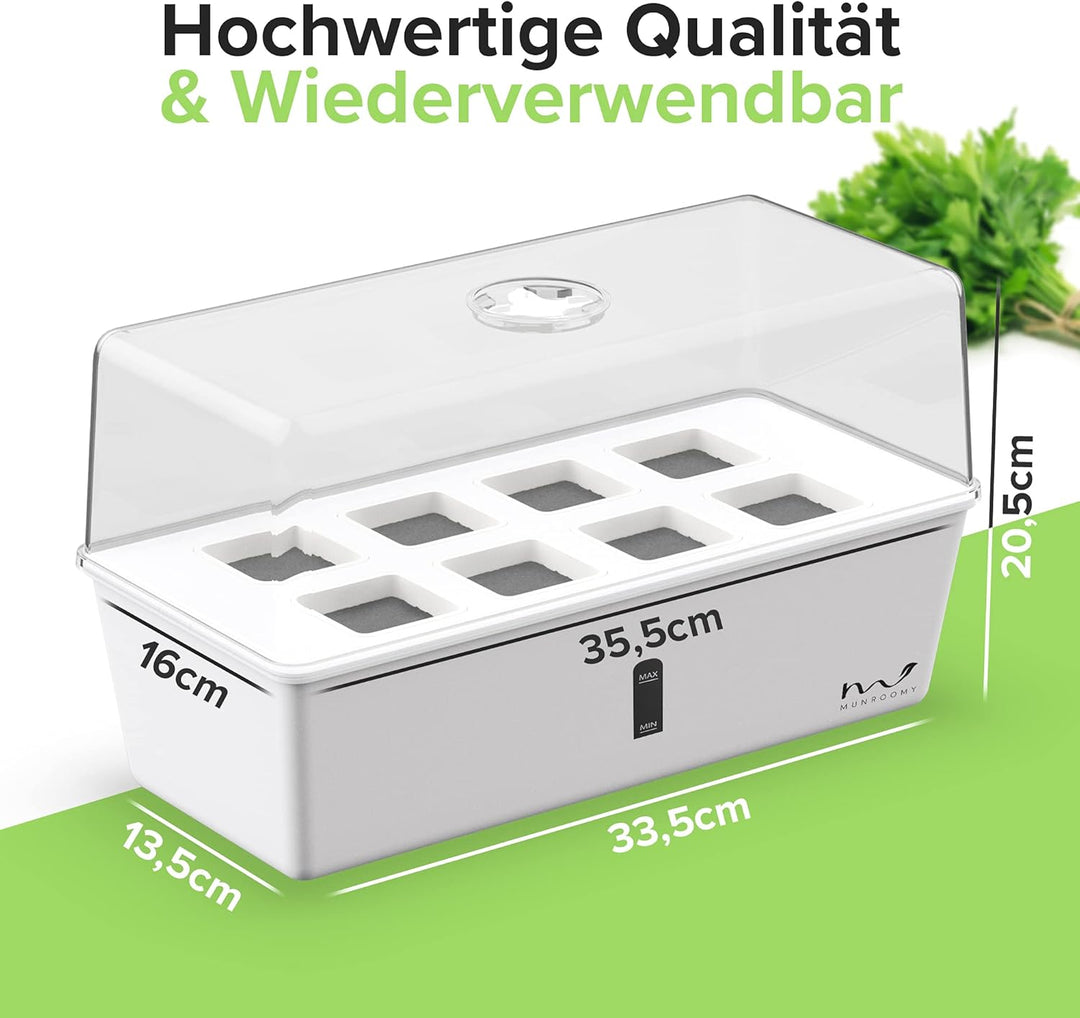 Mini Gewächshaus - Zimmergewächshaus mit Selbstbewässerung - Anzuchtkasten für Stecklinge - Anzuchts