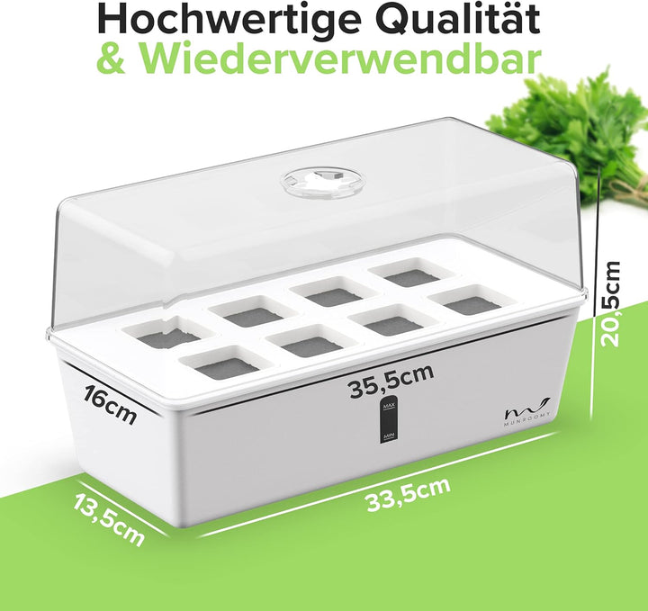Mini Gewächshaus - Zimmergewächshaus mit Selbstbewässerung - Anzuchtkasten für Stecklinge - Anzuchts