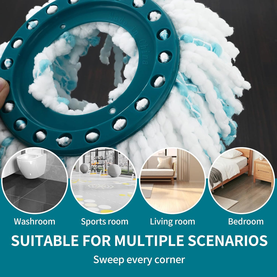 4 Stück Bodenwischer Ersatzbezug für Leifheit Clean Twist Disc Mop Micro, für Leifheit Bodenwischer