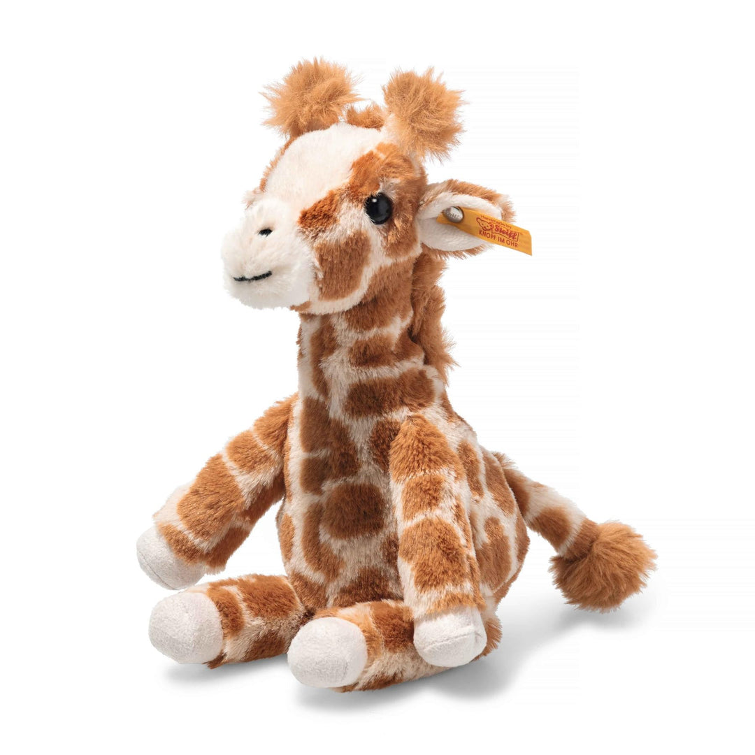 Steiff Gina Giraffe Hellbraun gefleckt 23 cm, Soft Cuddly Friends, aufrecht sitzend durch Granulatsä