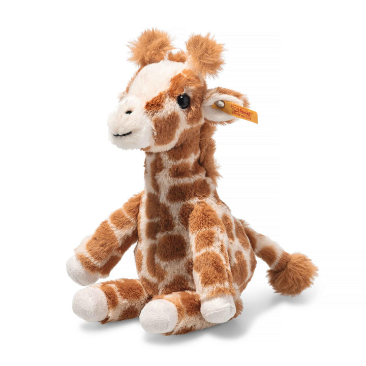 Steiff Gina Giraffe Hellbraun gefleckt 23 cm, Soft Cuddly Friends, aufrecht sitzend durch Granulatsä