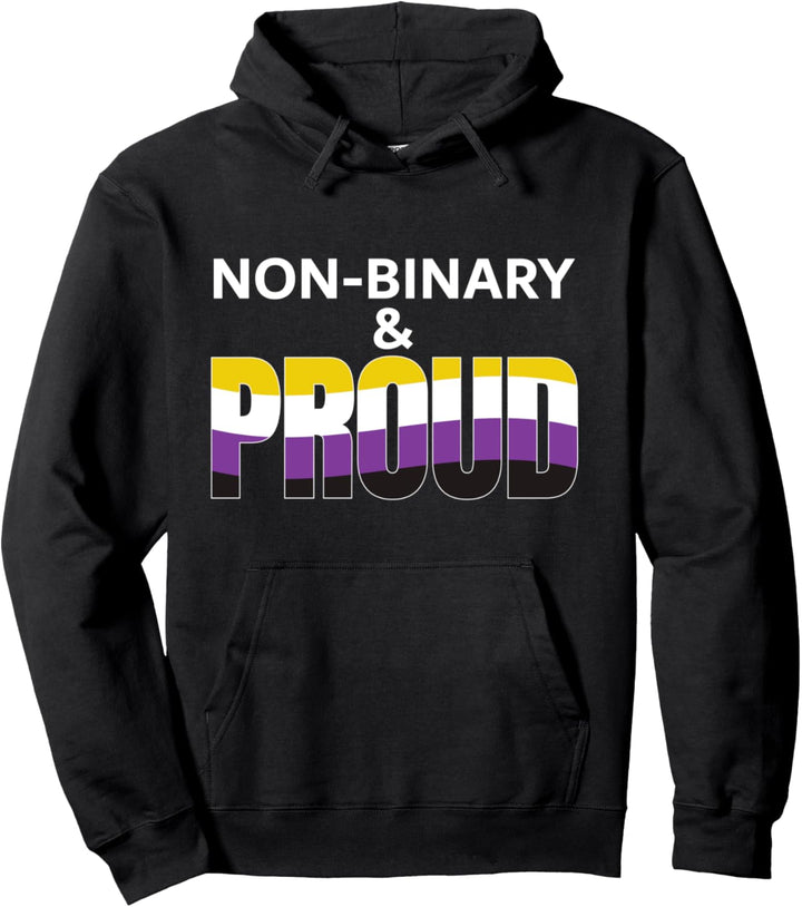 "Non-Binary & Proud" Agender-Geschenk für Non-Binary Pride-Flagge Pullover Hoodie