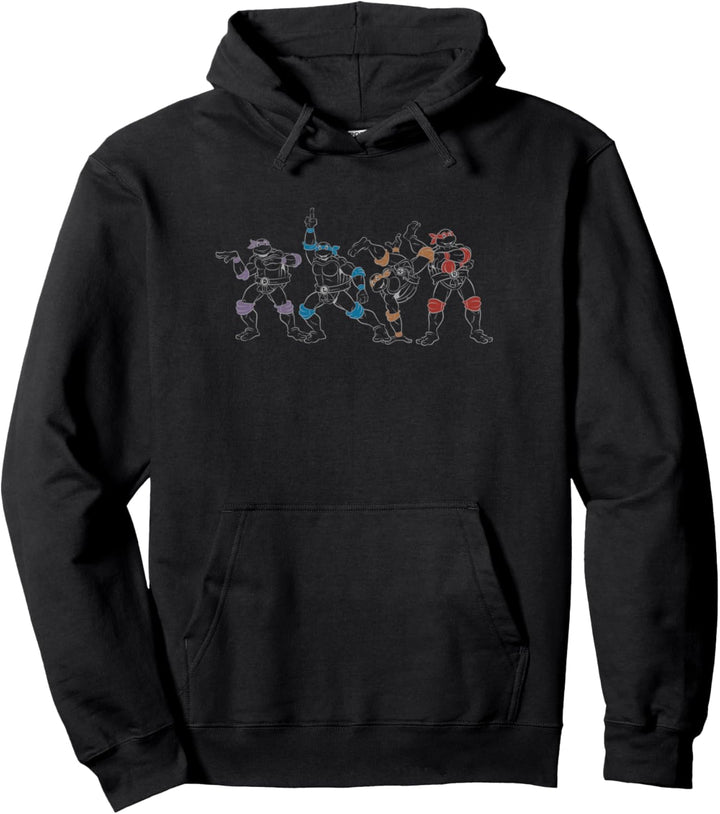 Teenage Mutant Ninja Turtles Outline Group Pullover Hoodie