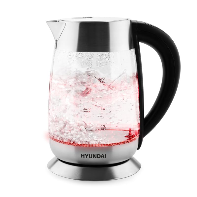 Glaswasserkocher mit Temperaturregelung VK792 | 1,8L Wasserkocher Glas &amp; Edelstahl (2200W) | Digital