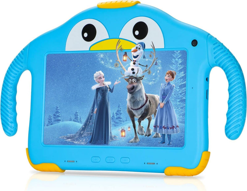 Kids Tablet, 7 Zoll Kinder Tablet WiFi Android 10.0, okulaku Kindertablets mit kindgerechte Hülle, H