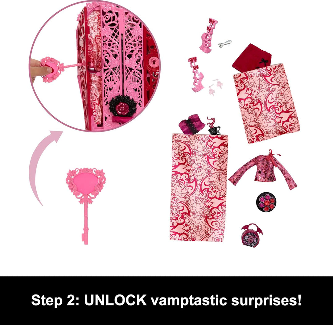 Monster High Skulltimate Secrets Set aus Puppe und Zubehör, Garden Mysteries Draculaura mit zauberha