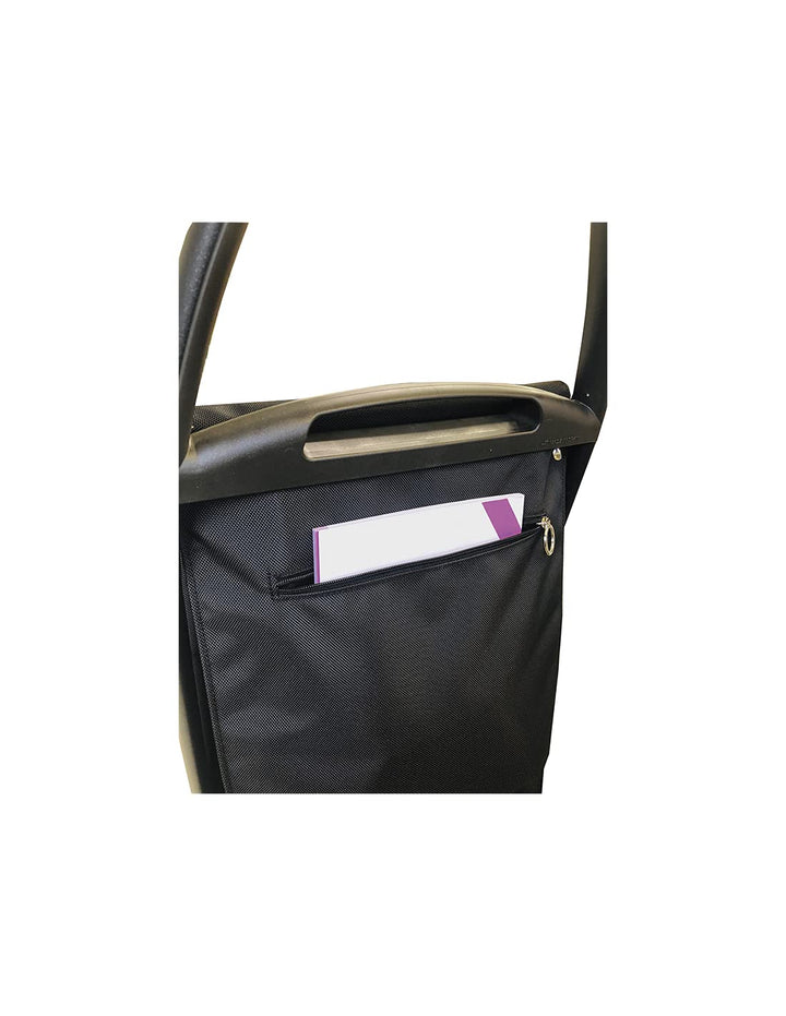 Einkaufstrolley Rolser COM MF Black Tube 2 grosse Räder - Schwarz, Schwarz