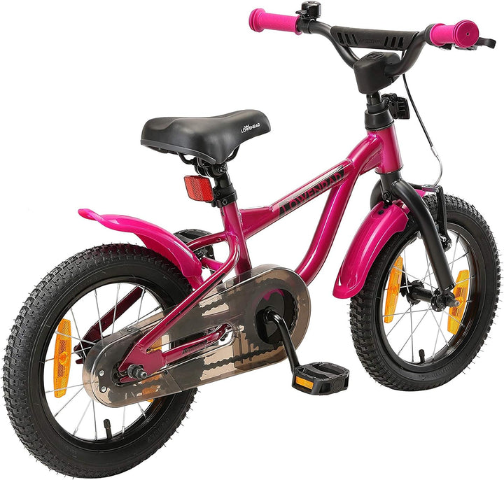 Löwenrad Kinderfahrrad für Jungen und Mädchen ab 3-4 Jahre | 14 Zoll Kinderrad mit Bremse | Fahrrad